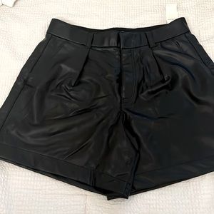 Abercrombie 6inch Vegan Leather Tailored Shorts